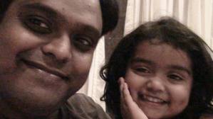 harrish jayaraj with daughter
