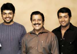 Karthi and father and brother pic