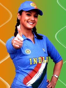Preity Zinta Cheering Indian Team