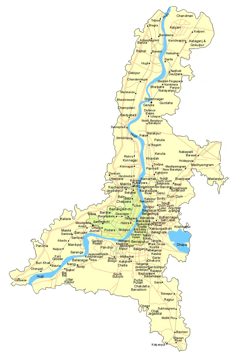Kolkata City Map India
